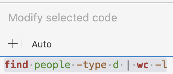 Screenshot of Copilot inline chat feature, showing a code snippet and the 'Chat about this code' option in the context menu
