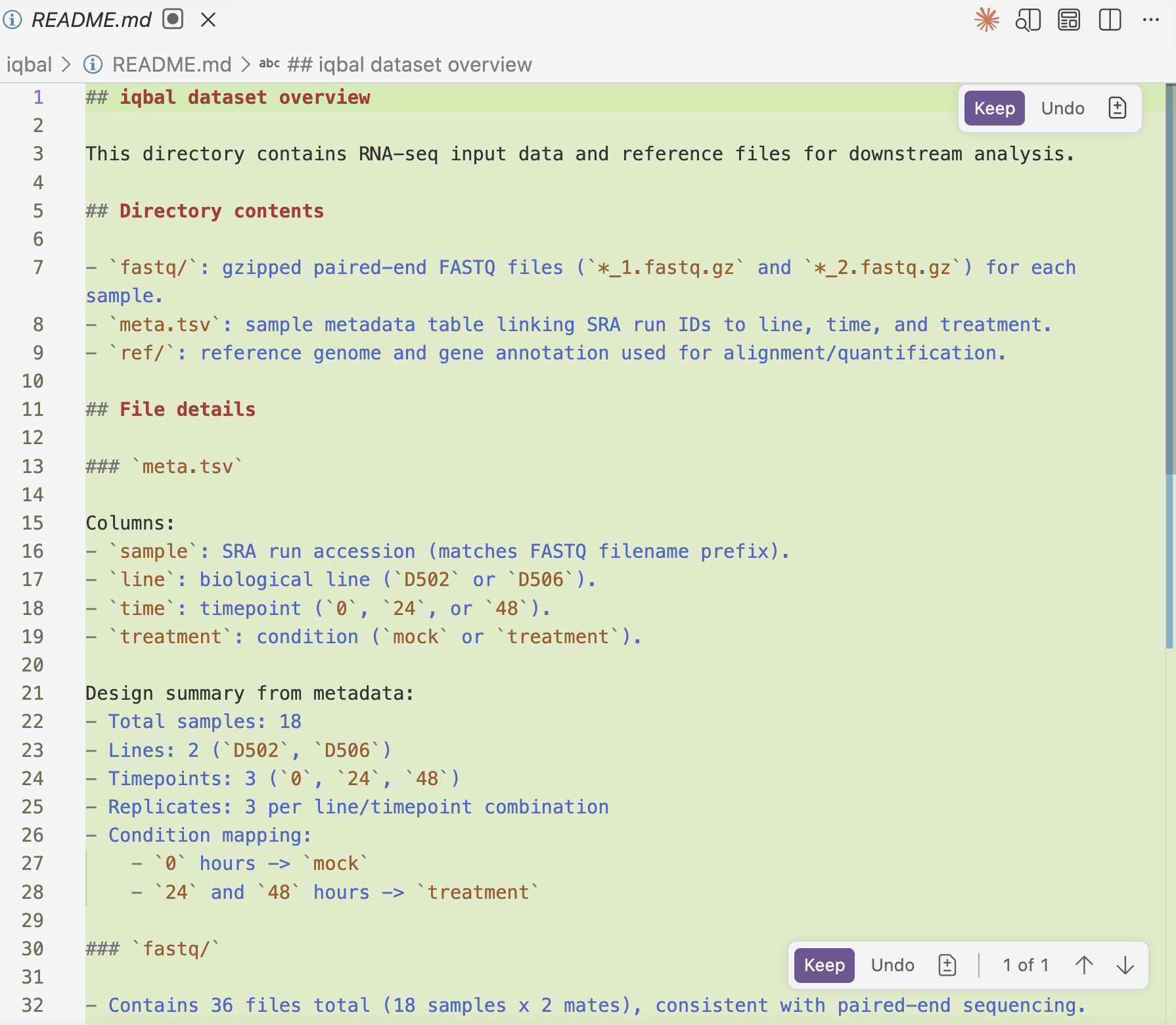 Screenshot of the GitHub Copilot prompt asking for permission to run a command