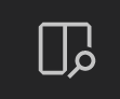 A screenshot of the Markdown preview icon in VS Code.